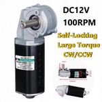 Turbo Worm Reduction Motor 100RPM DC 12V Forward Reverse Self-Locking Motor 4578