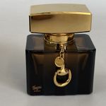 EMPTY Small Gucci Smoke Glass Perfume Bottle 3" with Dangling Charm EMPTY BOTTLE