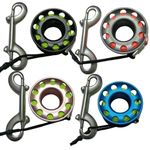 15m 20m Mini Scuba Diving Spool Finger Reel Bolt Snap Hook Aluminum Alloy Free D