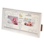 New Baby Double Photo Frame "Dream Big Little One" White Unisex Baby's Nursery