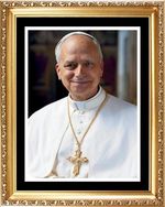 POPE LEO XIV - HOLY FATHER - VATICAN - ROME- GOLD FRAMED PRINT / PICTURE 150