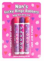3 Bingo Dabbers World's Best Nan Felt  Markers Mixed Pens Ticket Dobbers Gift