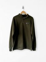 Korum Tactical Angling Fleece 1/4 Zip Pullover Olive Green Mens Large Fishing L