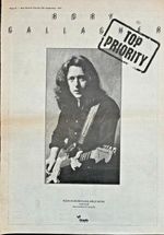 Rory Gallagher 'Top Priority' Full Page Music Press Advert