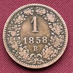 1858-B AUSTRIA ONE 1 KREUZER COIN ~Austrian Copper (P&P from UK)