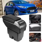 Armrest Centre Console Storage Box USB Interface For Ford Fiesta MK7 2009-2017