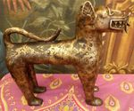 BENIN BRONZE LEOPARD LOST  WAX CASTING  PRE 1900 FREE SHIPPING MAINLAND ENGLAND