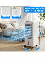 6.5L Portable Evaporative Air Cooler Remote & Touch, Timer, Oscillation, Wheels