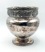 ARTS & CRAFTS VASE c1890 MANNER OF MACKMURDO & THE CENTURY GUILD SILVER PLATED