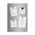 Brushed Stainless Steel Magnetic Notice Message Board Kitchen Office CUT TO SIZE