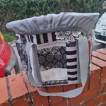 Looxs Grey Black Paisley Pattern Bike Basket Bag
