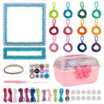 Kids Weaving Loom Kit DIY Arts Crafts Potholder Maker Friendship Bracelet Gift