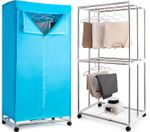 Electric Clothes Dryer 2-Tier Foldable Heated Drying Laundry Airer Rack Cover