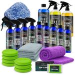 Car Detailing Kit Interior Cleaning Paintwork Polishing Wax Washing Clay Bar Set