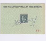 RARE 1939 Czechoslovakia Edvard Benes #887 signed stamp New York
