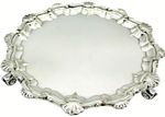 Victorian Silver Plate Card Salver Tray – Circa 1875 – 6inch Diam
