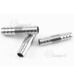 304 Straight Barbed Steel Hose Joiner Connector Union Air Fuel Pipe Water Tubing
