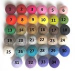 100 1.5cm Wool Felt Balls 34 Colours Handmade 100% Felted Pom Poms Craft Supply