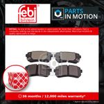 Brake Pads Set Rear 116384 Febi 58302D7A00 58302J9A50 58302J9A70 58302B2A50 New