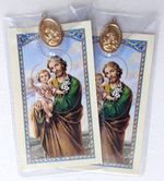 ST JOSEPH     Prayer Card & Medal     PACK OF THREE