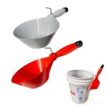 PVC Bucket Scoop Mixing Dish bowl 165mm - Skimflex Dipper Drywall Render Scoop