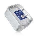 Aluminium Foil Tray Roasting Air Fryer Meal Prep BBQ 19x13x2.5cm 30 Pk Coppice