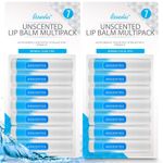 7-28 Unscented Lip Balm Set Multi Pack Stick Moisturising Vitamin E for Dry Lips