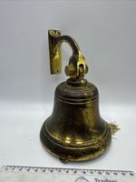 Vintage Large Brass Wall Mounted Bell Door Shop Pub House Bell With Tassel