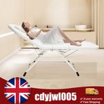 White Salon Beauty Recliner Foldable Massage Table Tattoo Bed Couch SPA Chair UK