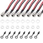 8 PCS DC-099 Power Jack, 30V 10A 5.5 x 2.1mm 2Pin, Silver 100mm
