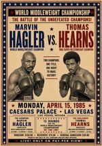 Marvin Hagler v Thomas Hearns A4 350gsm Wall Art Print