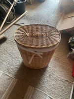 Wicker Storage Basket with Lid – Home Laundry & Utility Use