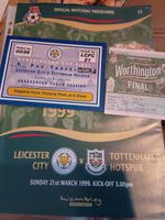 Leicester City V Tottenham Hotspur Worthington Cup Final 1999 Programme & Ticket