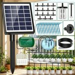 50FT Solar Irrigation Kits -15 Drippers Watering System, Solar Drip Irrigation
