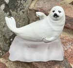 VINTAGE FRANKLIN MINT SNOW PUP SEAL FIGURINE ICEBERG ROSLYN CARREN 1987