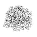 50/100 Cruciform Square Head Aluminium Greenhouse Bolts & Nuts