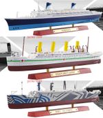 1:1250 Britannic Titanic Model Ship Steamer Olympic French Cruise Ship Xmas Gift