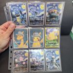 Pokemon Van Gogh Starry Night Style Holo 9 Card Set