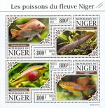 FISH Of THE RIVER NIGER Freshwater Fishes MNH 4v-Stamp Sheet #229 (2021 Niger)