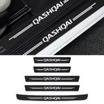 Nissan Qashqai Carbon Fibre Door Sill & Boot Protector Strips 5Pcs UK