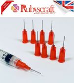 10pcs Red 24G 13mm Dispensing Blunt Needle Tips For Glue, Oil Paints, Ink