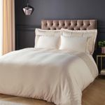 Catherine Lansfield Deco Diamante Duvet Cover Double Quilt Bedding Set Champagne