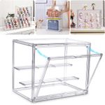 Acrylic Display Case Clear Stackable Movable 3-Tier Hobby Display Cases Box
