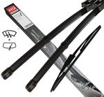 Front Rear Wiper Blades fits: CITROEN C4 Picasso MPV (MK1) 2007-2008 | HQ AUTOMO