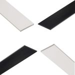 Plastic Flat Bar Strips Trim PVC White Black Rigid Flat Plastic Sheet 1m Lengths