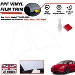 Fits Tesla Model Y 20-25 Rear Door Arches Clear Stone Chip Guard Protection Film
