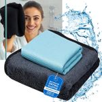 Shower Drying Towel Large Microfibre Bathroom Cleaning Drying Kit - Towelogy