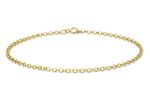 9CT Yellow Gold Belcher Bracelet Thin 7"