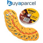 Dewalt 125mm 5.5" 1mm Thin INOX Metal Cutting Disc 22mm Bore Flat Disc + Tin x10