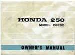 HONDA CB250 ORIGINAL 1971 INSTRUCTION & MAINTENANCE HANDBOOK